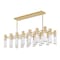 Cwi Lighting Pipes 21 Light Island/Pool Table Chandelier With Sun Gold Finish 1221P38-21-625 - alternate 1